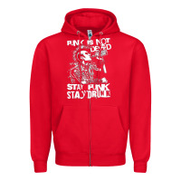 Red Stay Punk Stay Drunk Zipper Hoodie - PixelWave