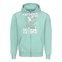 Seafoam Stay Punk Stay Drunk Zipper Hoodie - PixelWave