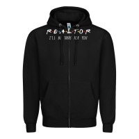 Black realtor i'll be there for you long sleeve Zipper Hoodie - PixelWave