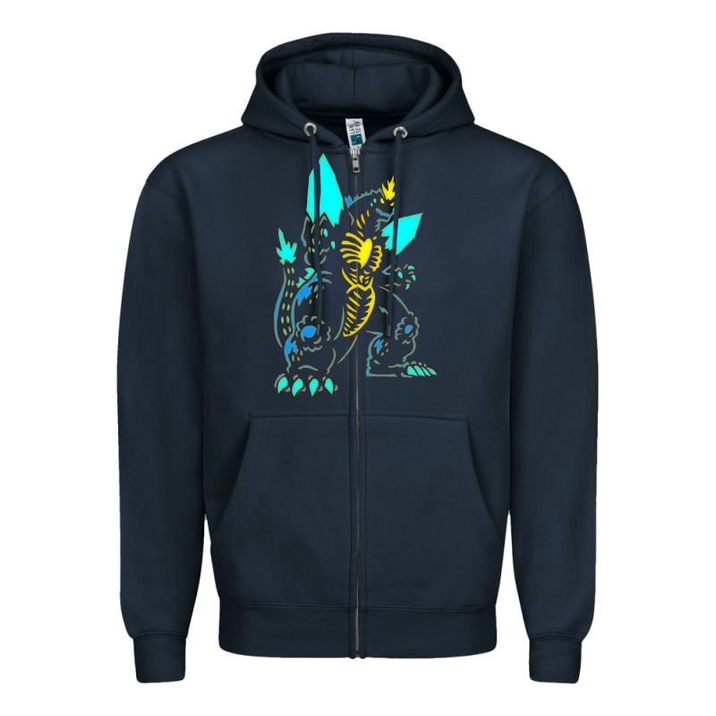 Spacegodzilla Zipper Hoodie by PixelWave | Teevron