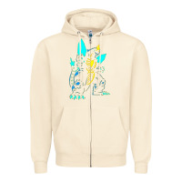 Sandshell Spacegodzilla Zipper Hoodie - PixelWave
