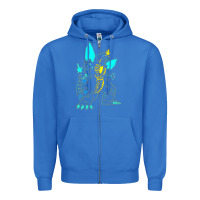 True Royal Spacegodzilla Zipper Hoodie - PixelWave