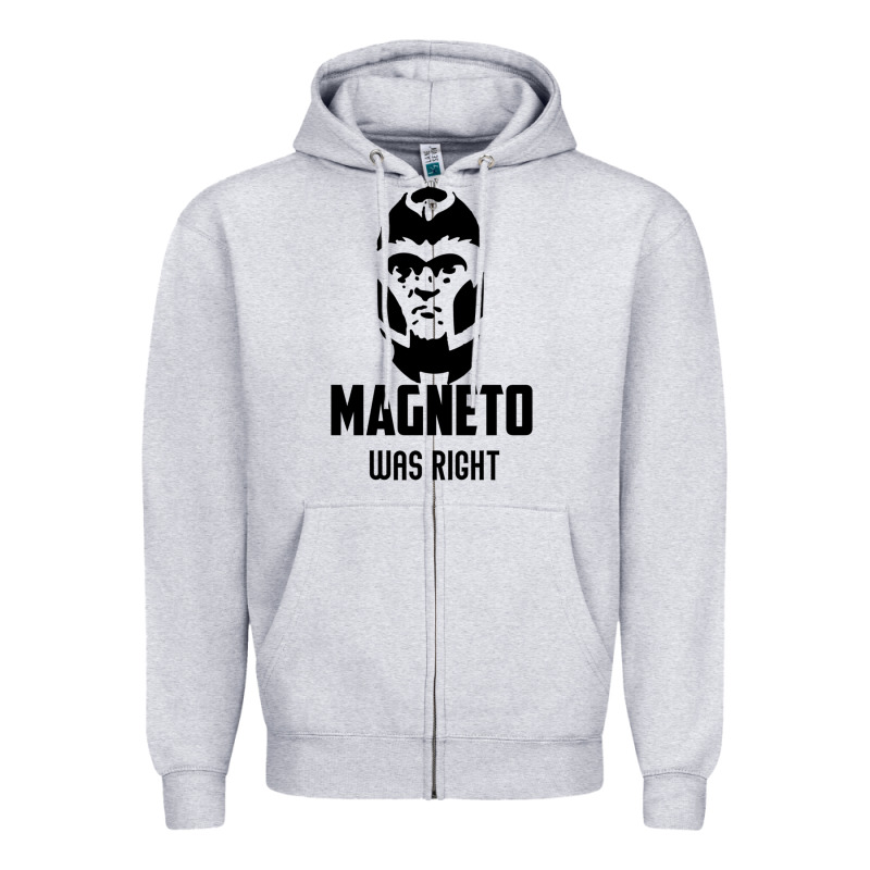 Magneto Was Right Zipper Hoodie by PixelWave | Teevron