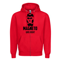 Red magneto was right Zipper Hoodie - PixelWave