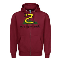 Burgundy no step on snek,libertarian,tumblr,meme,funny,polotics,no step,on,snek Zipper Hoodie - PixelWave