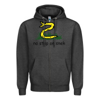 Charcoal Heather no step on snek,libertarian,tumblr,meme,funny,polotics,no step,on,snek Zipper Hoodie - PixelWave