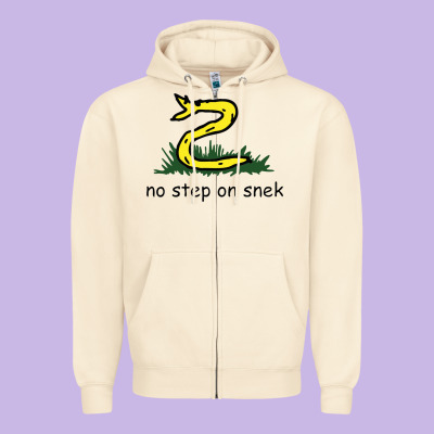 No Step On Snek,libertarian,tumblr,meme,funny,polotics,no Step,on,snek Zipper Hoodie Designed By Pixelwave