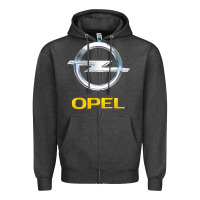 Charcoal Heather Opel Zipper Hoodie - PixelWave