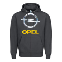 Smoke Opel Zipper Hoodie - PixelWave