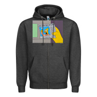 Charcoal Heather The Simpsons Old Man Yells At Cloud Newspaper V1 Zipper Hoodie - PixelWave