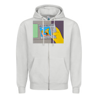 Dove Grey The Simpsons Old Man Yells At Cloud Newspaper V1 Zipper Hoodie - PixelWave