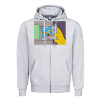Heather Grey The Simpsons Old Man Yells At Cloud Newspaper V1 Zipper Hoodie - PixelWave