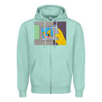 Seafoam The Simpsons Old Man Yells At Cloud Newspaper V1 Zipper Hoodie - PixelWave