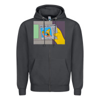 Smoke The Simpsons Old Man Yells At Cloud Newspaper V1 Zipper Hoodie - PixelWave