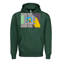 Sports Green The Simpsons Old Man Yells At Cloud Newspaper V1 Zipper Hoodie - PixelWave