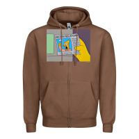 Chestnut The Simpsons Old Man Yells At Cloud Newspaper V1 Zipper Hoodie - PixelWave