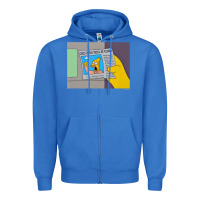 True Royal The Simpsons Old Man Yells At Cloud Newspaper V1 Zipper Hoodie - PixelWave
