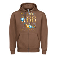 Chestnut 66th birthday 66 years of being awesome 66 years old woman Zipper Hoodie - PixelWave