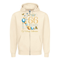 Sandshell 66th birthday 66 years of being awesome 66 years old woman Zipper Hoodie - PixelWave