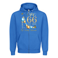 True Royal 66th birthday 66 years of being awesome 66 years old woman Zipper Hoodie - PixelWave
