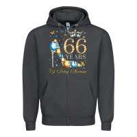 Smoke 66th birthday 66 years of being awesome 66 years old woman Zipper Hoodie - PixelWave