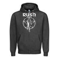 Charcoal Heather Rush Explosion Zipper Hoodie - PixelWave