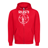Red Rush Explosion Zipper Hoodie - PixelWave