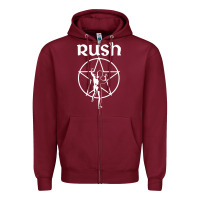 Burgundy Rush Explosion Zipper Hoodie - PixelWave