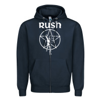 Navy Rush Explosion Zipper Hoodie - PixelWave