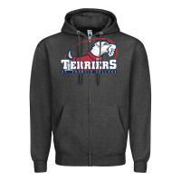 Charcoal Heather st. francis terriers(SFC), brooklyn Zipper Hoodie - PixelWave