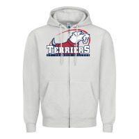 Dove Grey st. francis terriers(SFC), brooklyn Zipper Hoodie - PixelWave