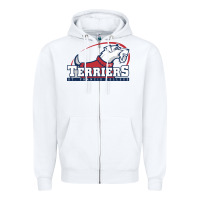 White st. francis terriers(SFC), brooklyn Zipper Hoodie - PixelWave