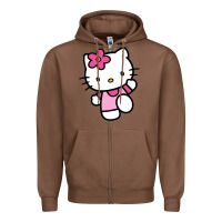 Chestnut kitty Zipper Hoodie - PixelWave