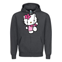 Smoke kitty Zipper Hoodie - PixelWave