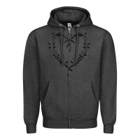 Charcoal Heather bichota heart for women,cute music t shirt Zipper Hoodie - PixelWave