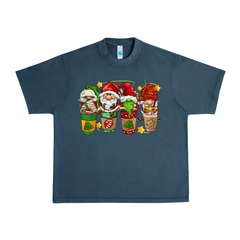 Christmas Coffee Cups Gnomies Urban Heavy Tee by FaDigitalArtStudio | Teevron