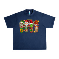 Navy christmas coffee cups gnomies Urban Heavy Tee - FaDigitalArtStudio