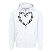 White bichota heart for women,cute music t shirt Zipper Hoodie - PixelWave