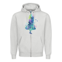 Dove Grey watercolor splatter alice in wonderland t shirt design Zipper Hoodie - PixelWave