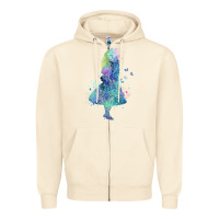 Sandshell watercolor splatter alice in wonderland t shirt design Zipper Hoodie - PixelWave