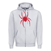 Heather Grey Richmond spiders Zipper Hoodie - PixelWave