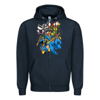 Navy group pic x men Zipper Hoodie - PixelWave
