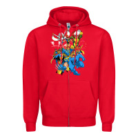 Red group pic x men Zipper Hoodie - PixelWave