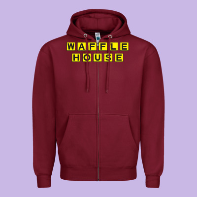 Waffle Hause Zipper Hoodie Designed By Pixelwave
