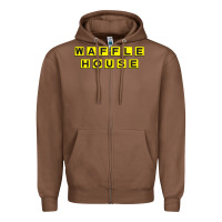 Chestnut waffle hause Zipper Hoodie - PixelWave