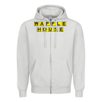 Dove Grey waffle hause Zipper Hoodie - PixelWave