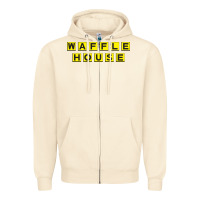 Sandshell waffle hause Zipper Hoodie - PixelWave