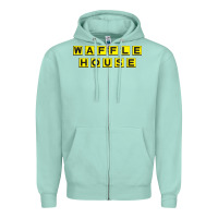 Seafoam waffle hause Zipper Hoodie - PixelWave