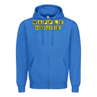 True Royal waffle hause Zipper Hoodie - PixelWave