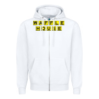 White waffle hause Zipper Hoodie - PixelWave